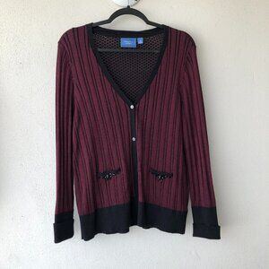 NWOT Women's Simply Vera Vera Wang Cotton Cardigan Size Large